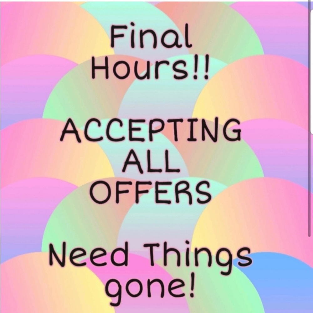 Need to downsize and get rid of my inventory ASAP! Feel free to send any offer!